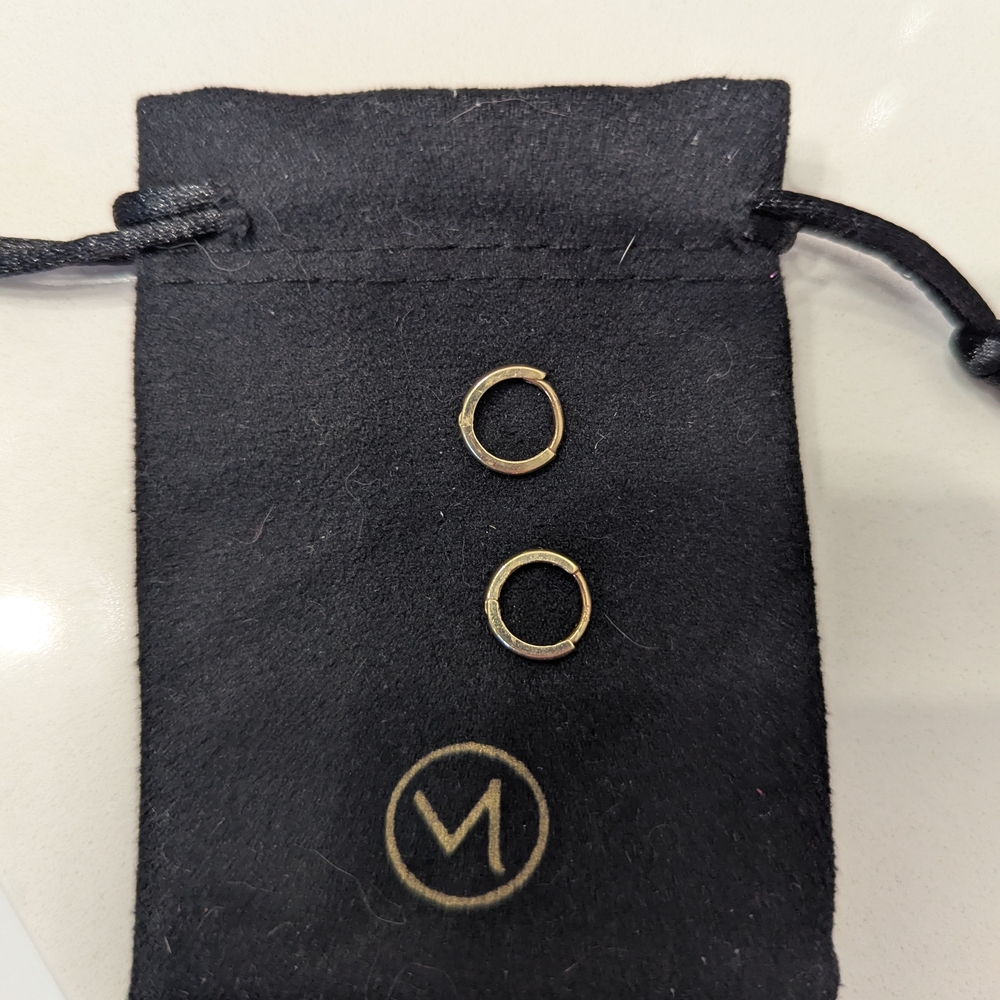 Gold Mini Mejuri Hoop Earrings